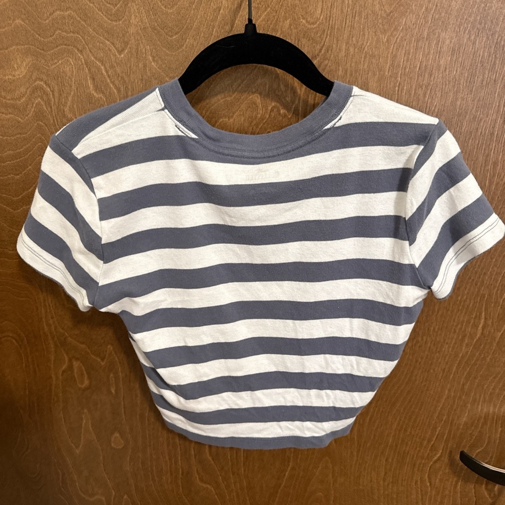 Striped Blue and White Women's Top
